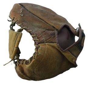 Vintage Newport Baseball Glove Leather Catcher Mitt Old School Ball Glove